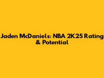 Jaden McDaniels: NBA 2K25 Rating & Potential