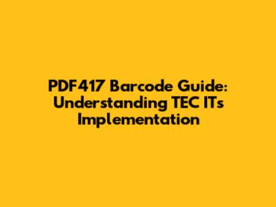 PDF417 Barcode Guide: Understanding TEC IT's Implementation