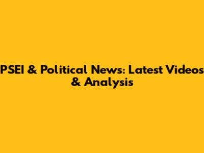 PSEI & Political News: Latest Videos & Analysis