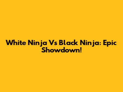 White Ninja Vs Black Ninja: Epic Showdown!